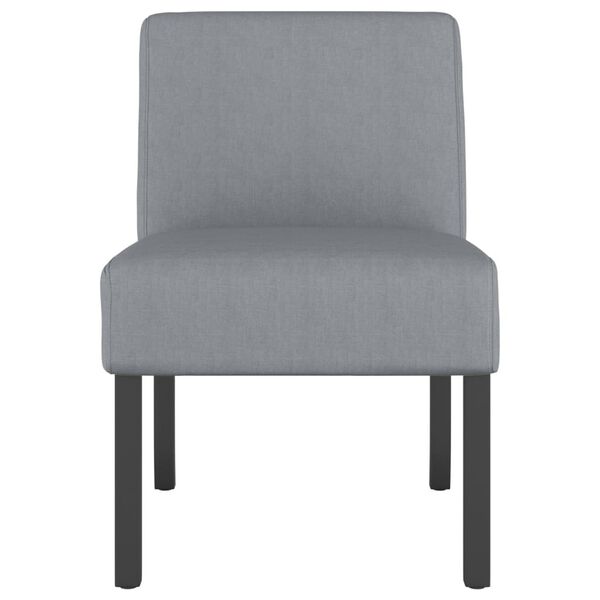 vidaXL Fauteuil sans accoudoirs gris clair tissu
