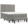 vidaXL Sommier &agrave; lattes de lit et matelas Gris clair 140x190cm Velours