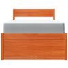 vidaXL Lit avec tiroirs/matelas cire marron 100x200 cm bois massif pin