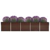 vidaXL Lit surélevé de jardin Acier galvanisé 400x80x77 cm Marron