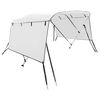 vidaXL Toit bimini &agrave; 3 arceaux parois lat&eacute;rales 183x(137-152)x137 cm