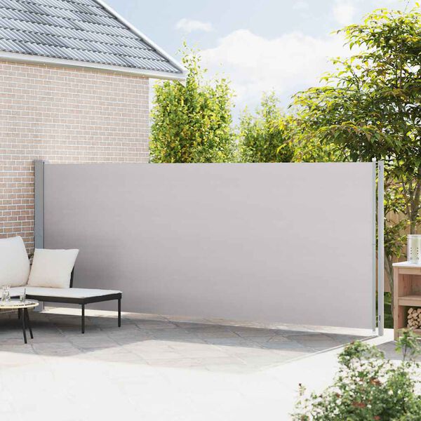 vidaXL Auvent lat&eacute;ral r&eacute;tractable de patio 180x600 cm Gris