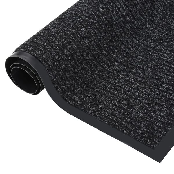 vidaXL Paillasson rayé Anthracite 40x60 cm
