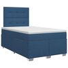 vidaXL Lit boxspring avec matelas Bleu 120 x 190 cm Tissu