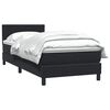 vidaXL Sommier &agrave; lattes de lit avec matelas noir 90x210 cm velours