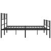 vidaXL Cadre de lit m&eacute;tal sans matelas avec pied de lit noir 120x190cm