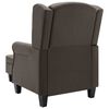 vidaXL Fauteuil avec repose-pied Taupe Tissu