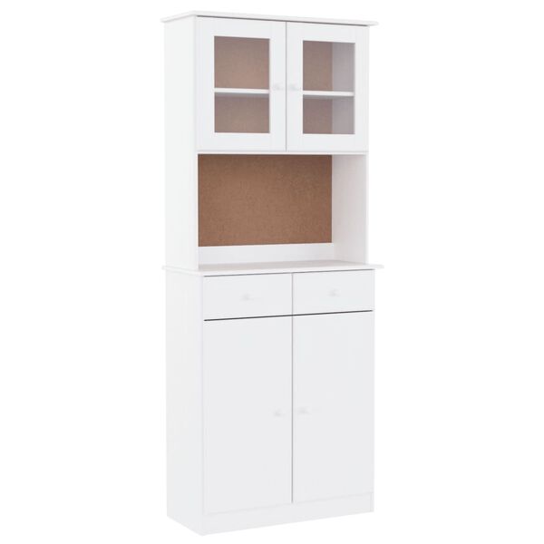vidaXL Buffet ALTA blanc 77x35x188 cm bois massif de pin
