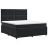 vidaXL Lit boxspring avec matelas Noir 180 x 200 cm Velours