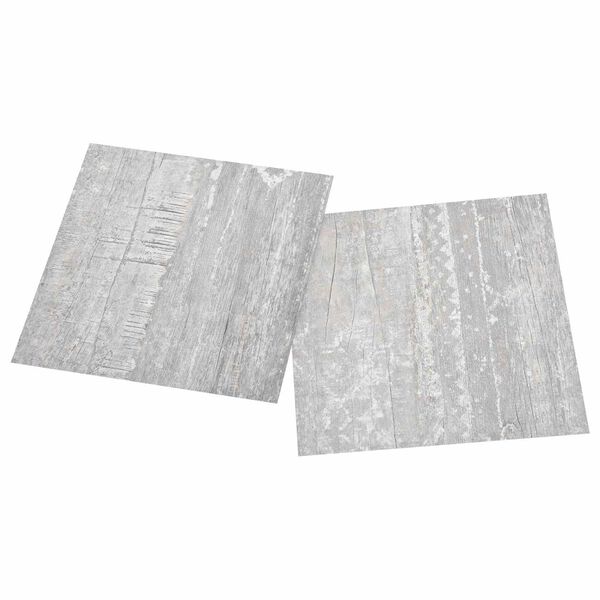 vidaXL Planches de sol 55 pcs Gris 5,11 m&sup2; PVC