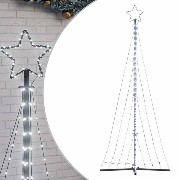 vidaXL Sapin de No&euml;l &agrave; LED 447 LED blanc froid 250 cm