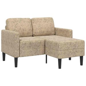 vidaXL Canap&eacute; 2 places avec m&eacute;ridienne en L gris clair 125 cm similicuir