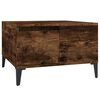 vidaXL Table basse ch&ecirc;ne fum&eacute; 55x55x36,5 cm bois d'ing&eacute;nierie