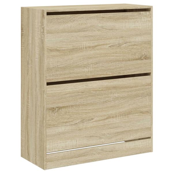 vidaXL Armoire &agrave; chaussures ch&ecirc;ne sonoma 80x34x96,5 cm bois ing&eacute;nierie