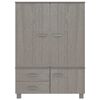 vidaXL Garde-robe HAMAR Gris clair 99x45x137 cm Bois massif de pin