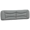 vidaXL Coussin de t&ecirc;te de lit Hvar gris clair 193 cm tissu