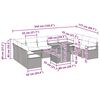 vidaXL Ensemble de canapé de jardin avec coussin 11 pcs Beige et gris