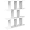 vidaXL &Eacute;tag&egrave;re Murale Blanc 102 x 20 x 96 cm Bois d'ing&eacute;nierie
