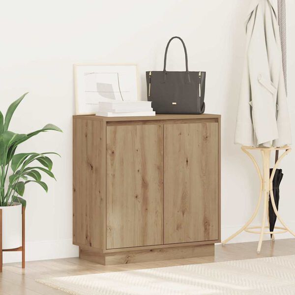 vidaXL Buffet LED Chêne artisanal 71 x 34,5 x 75 cm Bois d'ingénierie