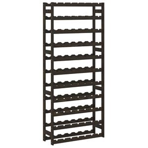 vidaXL Casier &agrave; bouteilles pour 77 bouteilles noir bois pin solide