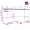 vidaXL Lit mezzanine pour enfants Noir et rose 99,5 x 190 cm M&eacute;tал