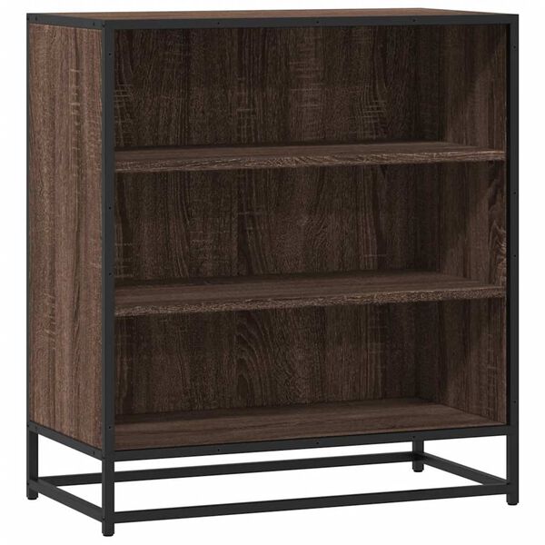 vidaXL Buffet ch&ecirc;ne marron 68x35x76 cm bois d'ing&eacute;nierie et m&eacute;tal