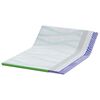 vidaXL Surmatelas Blanc et vert 140 x 200 cm Tissu Jacquard