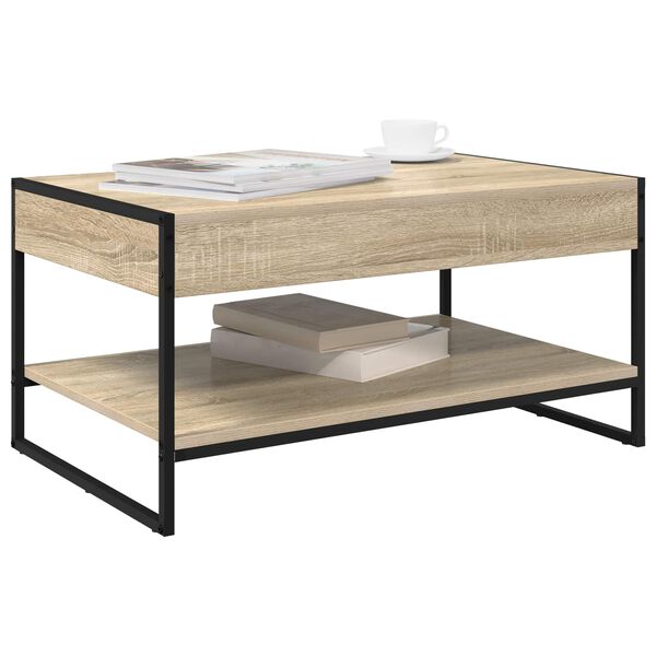 vidaXL Table basse Sonoma 80 x 50 x 40 cm Bois d'ing&eacute;nierie