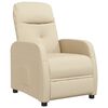 vidaXL Fauteuil inclinable Cr&egrave;me Tissu