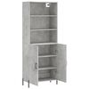 vidaXL Buffet haut Gris b&eacute;ton 69,5x34x180 cm Bois d'ing&eacute;nierie
