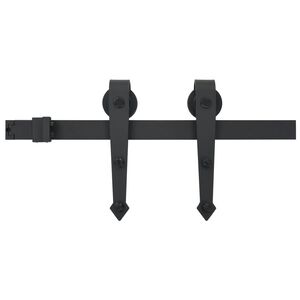 vidaXL Kit de quincaillerie de porte coulissante 183 cm Acier Noir