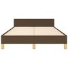 vidaXL Cadre de lit sans matelas marron fonc&eacute; 120x190 cm tissu