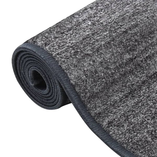vidaXL Tapis de couloir antid&eacute;rapant Anthracite 80x450 cm