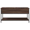 vidaXL Table basse ch&ecirc;ne marron 100x50x50cm bois d'ing&eacute;nierie et m&eacute;tal