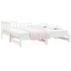 vidaXL Lit coulissant sans matelas blanc 2x(90x190) cm