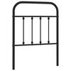 vidaXL T&ecirc;te de lit de remplacement m&eacute;tal noir 75 cm