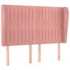 vidaXL T&ecirc;te de lit avec oreilles Rose 147x23x118/128 cm Velours