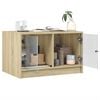 vidaXL Table basse avec portes en verre ch&ecirc;ne sonoma 68x50x42 cm