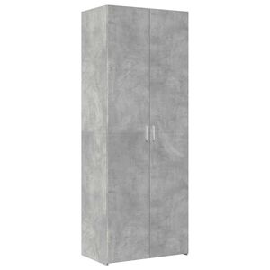vidaXL Buffet haut gris b&eacute;ton 70x42,5x185 cm bois d'ing&eacute;nierie