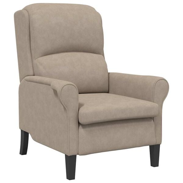 vidaXL fauteuil Taupe 76 x 94 x 102 cm Microfibre