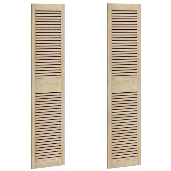 vidaXL Porte de Cabinet avec porte 2 pcs Naturel 170 x 2,1 x 39,5 cm