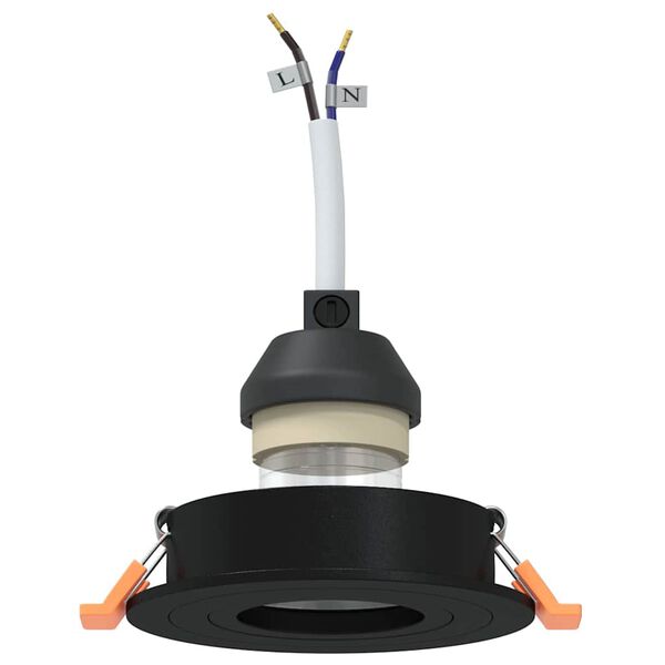 vidaXL Projecteur 24 pcs Noir 9 x 9 x 2 cm Aluminium