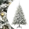 vidaXL Arbre de No&euml;l artificiel pr&eacute;-&eacute;clair&eacute; avec ensemble de boules