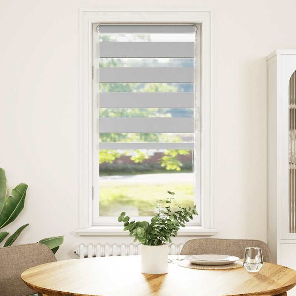 vidaXL Store z&egrave;bre gris clair largeur du tissu 55,9 cm polyester