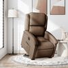 vidaXL Fauteuil inclinable électrique marron tissu