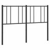 vidaXL T&ecirc;te de lit m&eacute;tal noir 120 cm