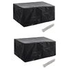 vidaXL Housses de salon de jardin 2 pcs Rotin 8 &oelig;illets 180 x 140 cm