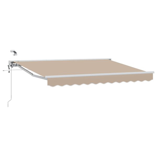 vidaXL Auvent r&eacute;tractable &eacute;lectrique Beige 3,5 x 2,5 m