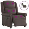 vidaXL Fauteuil de massage inclinable électrique marron brillant