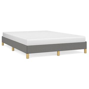 vidaXL Cadre de lit sans matelas gris fonc&eacute; 140x190 cm tissu